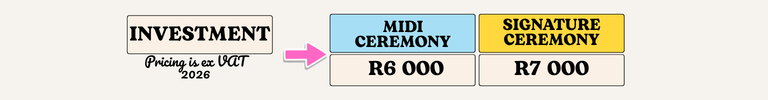 Wedding Ceremony: Investment Wedding Ceremony: Investment